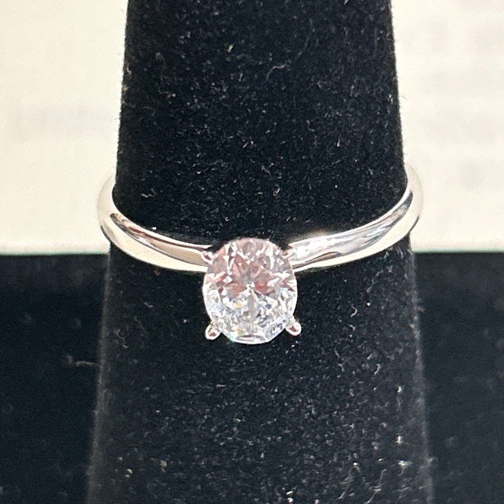 14k Gold, .61 ct Oval Cut Lab Grown Diamond Solitaire Ring (appraised $1,080)